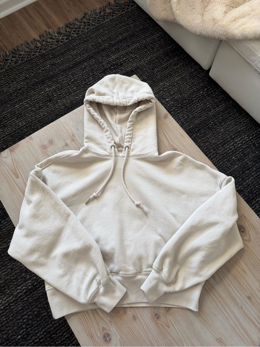 Abercrombie & Fitch Soft A&F Essentials Cream Hoodie